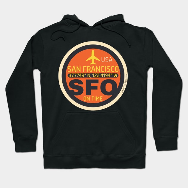 San Francisco mode X airport badge Hoodie by Woohoo